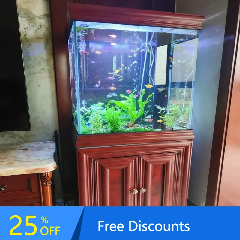 TT fish tank ultra-white glass living room home bottom filter partition lazy aquarium screen