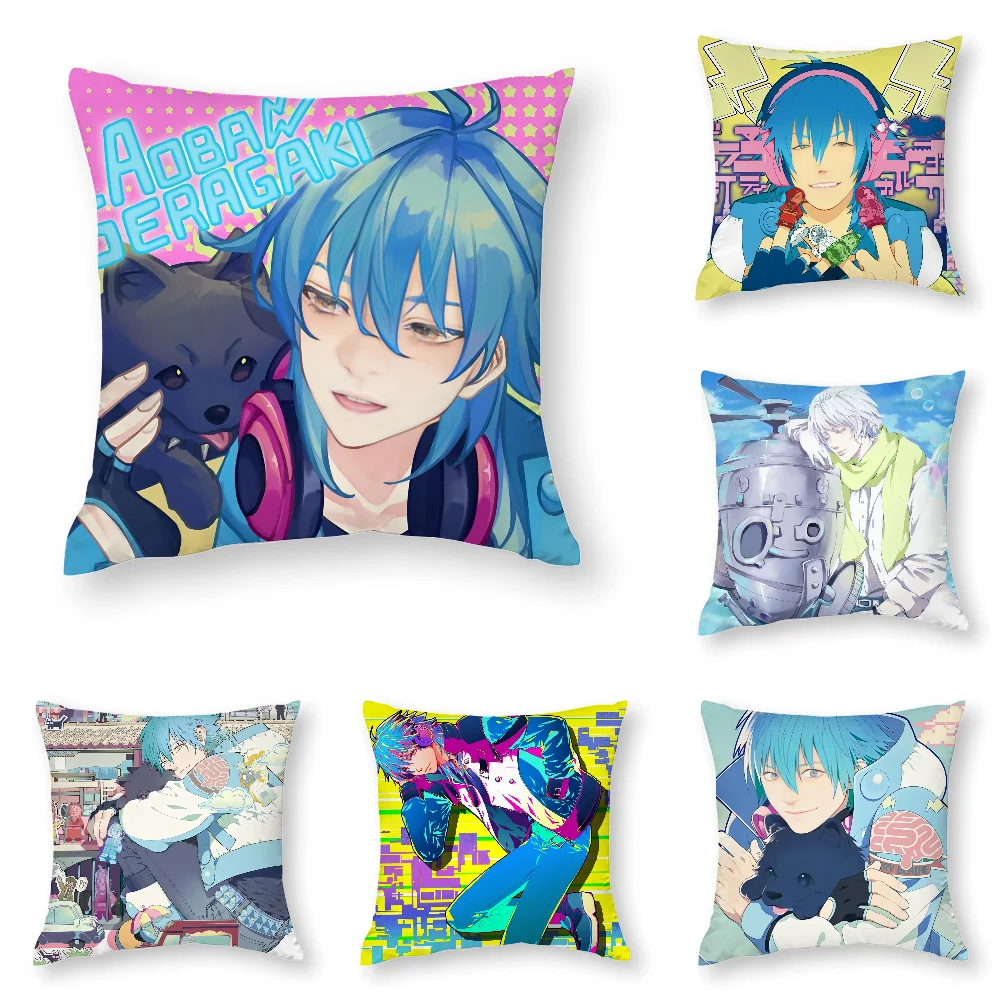 D-DRAMAtical Murder Pillow Case 3D Print Polyester Fiber 45*45 cm Home Sofa Throw Pillow Cover Decoration Festival Gift