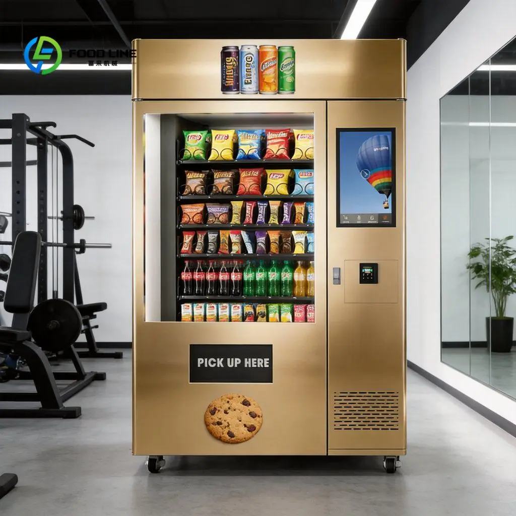OEM LED Low Power Lighting Display Custom Size Drink Snack Vending Machine Customizable