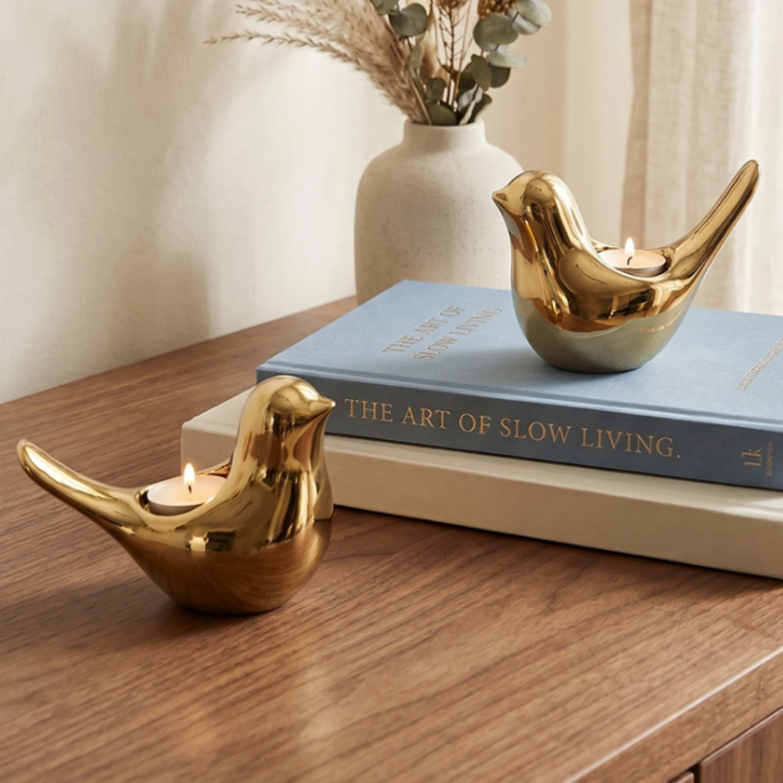 Ceramic Bird Candle Holder Polished Bird Candle Holder Home Decor Portable House Decoration Gift Idea view 4