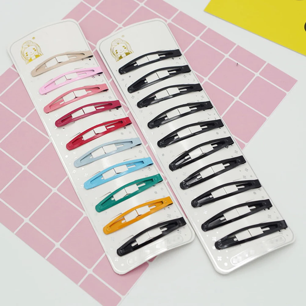 

20Pcs Durable Hair Clips Safe Design Kids Barrettes Girls Metal Snap Hairpins Multiple Colors For Home Party Festivals