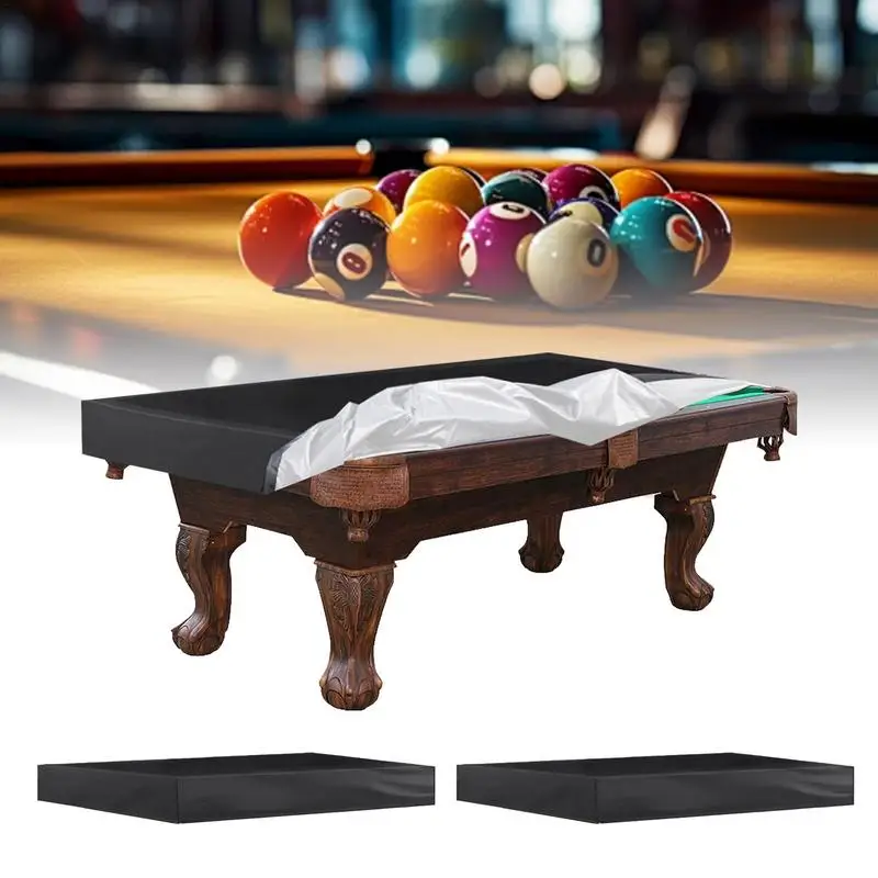 Pool Table Dust Cover Waterproof Patio Furniture Cover Portable 210D Oxford Cloth Cover For Pool Table All Season Rain Dust Sun