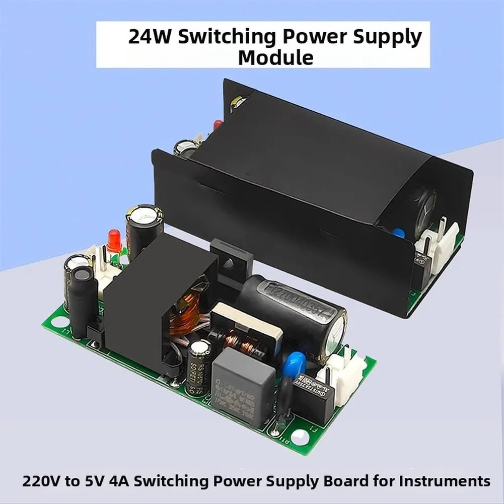 24W AC DC Power Module 5V 4A Output for Industrial Control Devices 85-264VAC Input Overvoltage Short Circuit Protection