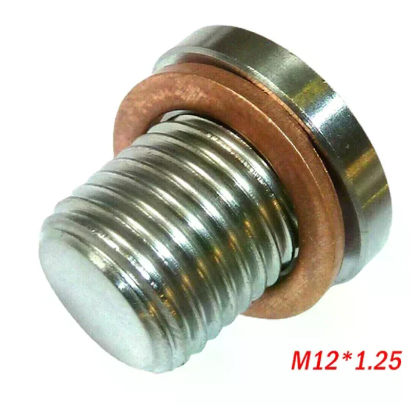 M12 X 1.25 O2 Oxygen Sensor Blanking Plug Cap Bung With Gasket Hex Thread Exhaust Automotive Accessories