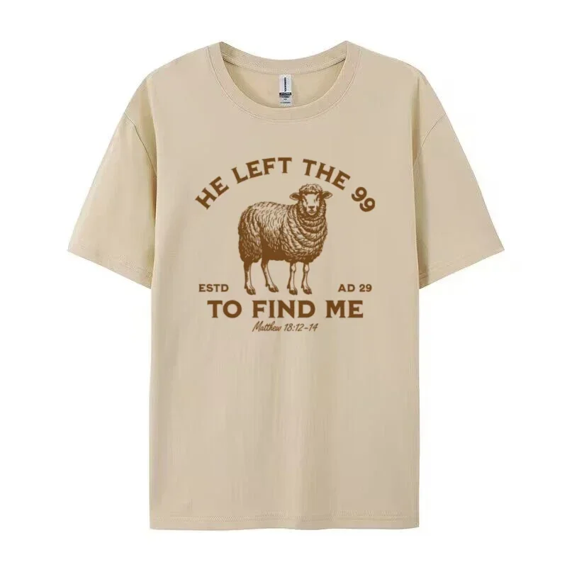 He Left the 99 Women Vintage Christian Inspirational T-Shirt Bible Verse T Shirt Jesus God Graphic Tee Religious Top Gift