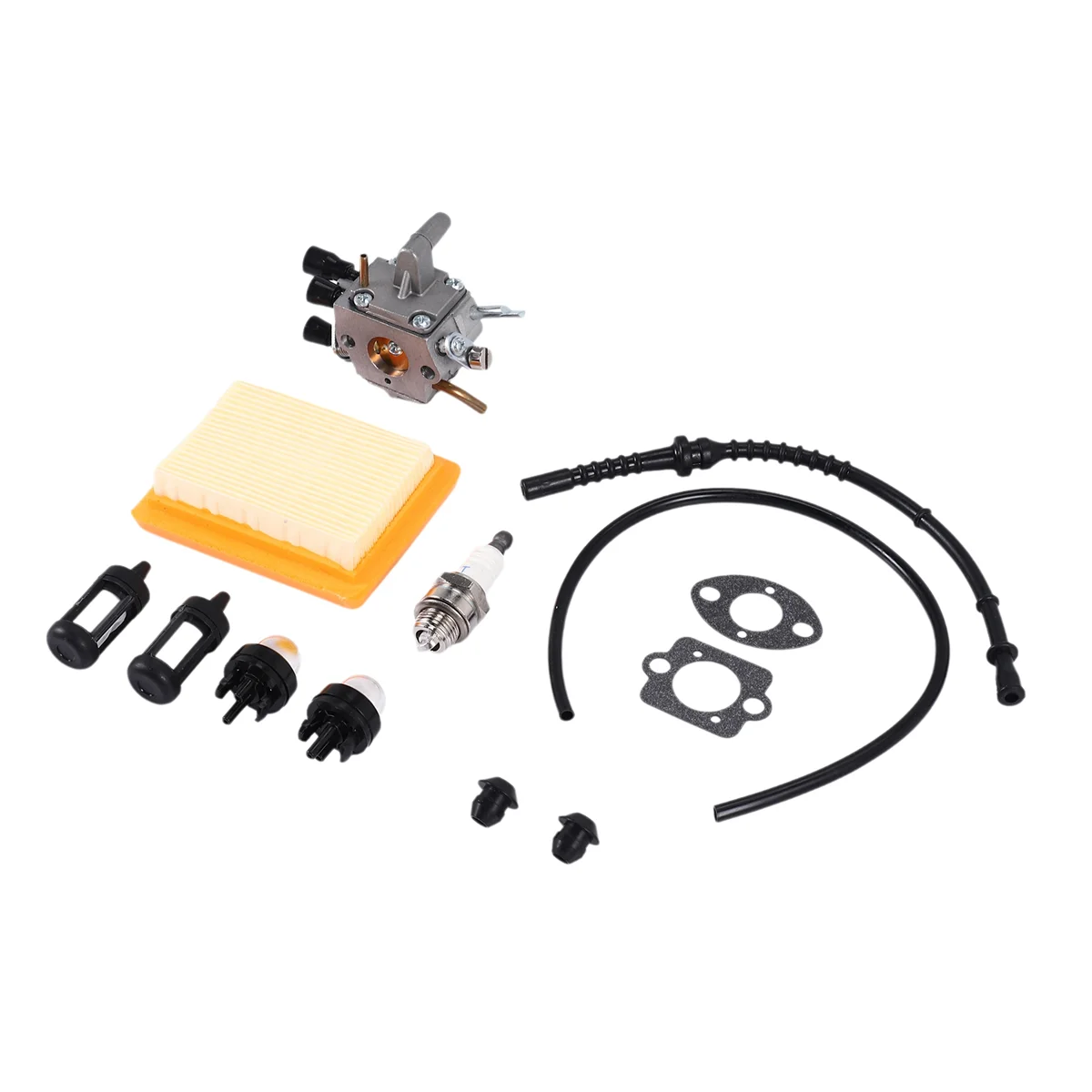 キャブレターエアフィルター燃料バルブ交換キット、stihl fs120、fs200、fs250、fs300、fs350、fr450、ストリングトリマーに適合、ホット