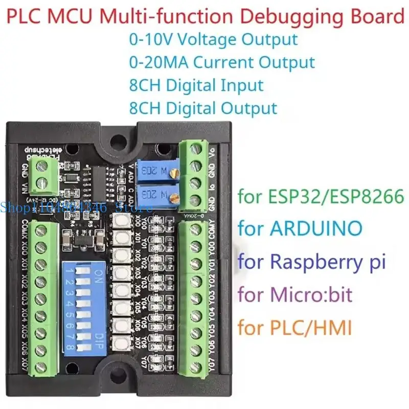 

5asd PLADA08 Многофункциональный ПЛК MCU Отладчик MCU PLC Плата отладки моделирования 0-10 В