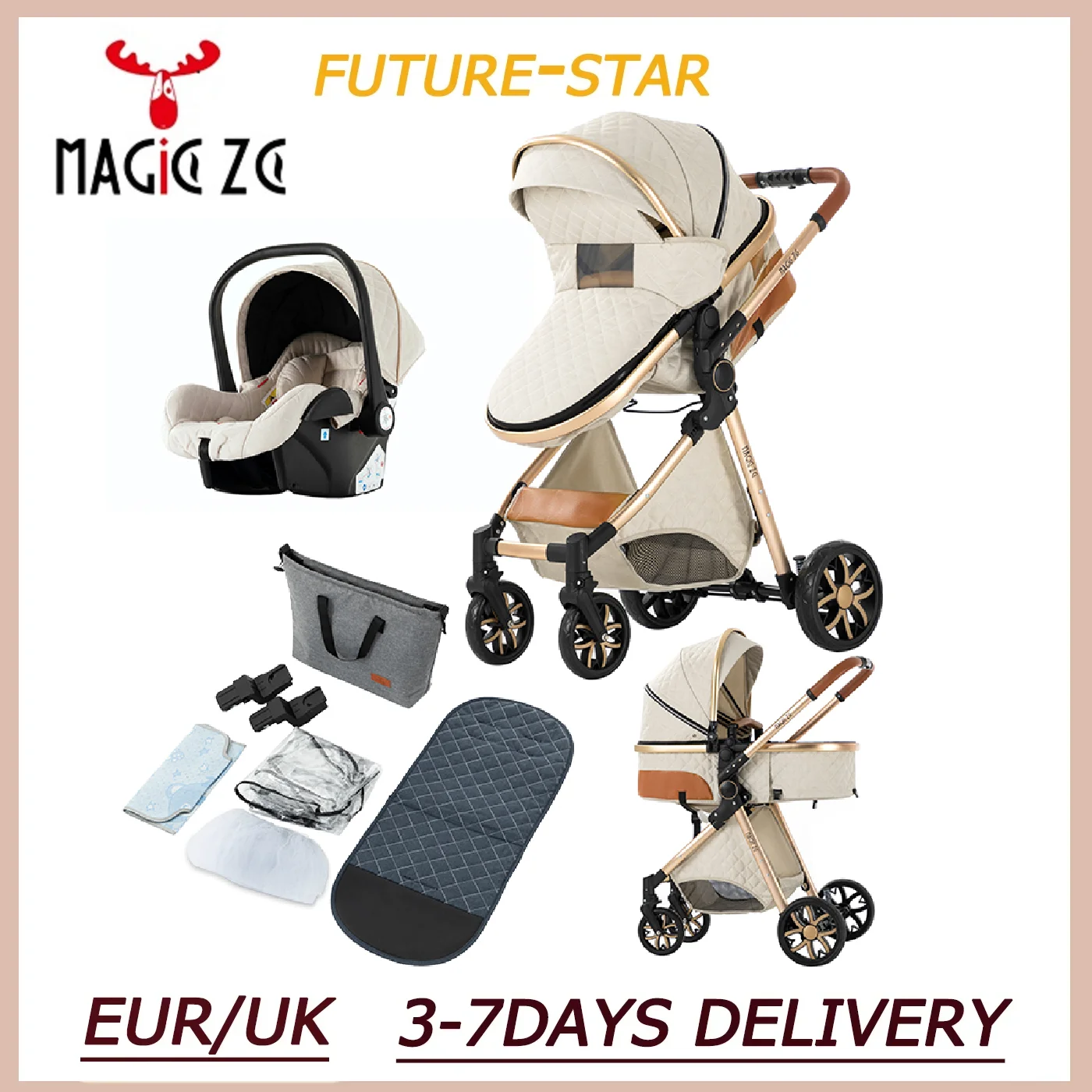 Baby carts lightweight stroller Baby stroller  3 in 1 stroller baby carriage baby items travel pram High landscape baby stroller