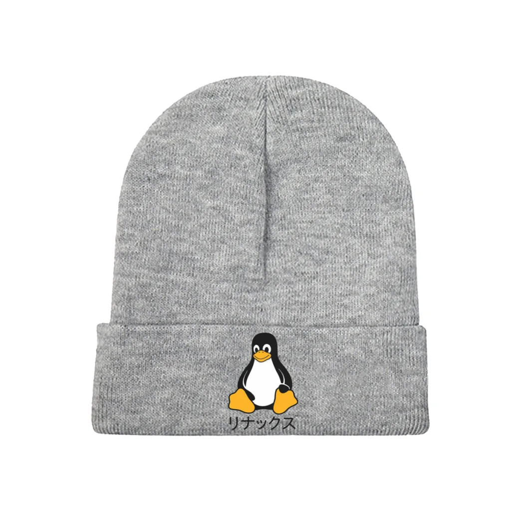 

Linux Operating System Skullies Beanies Caps Japanese Knitted Winter Warm Bonnet Hats Unisex Ski Cap