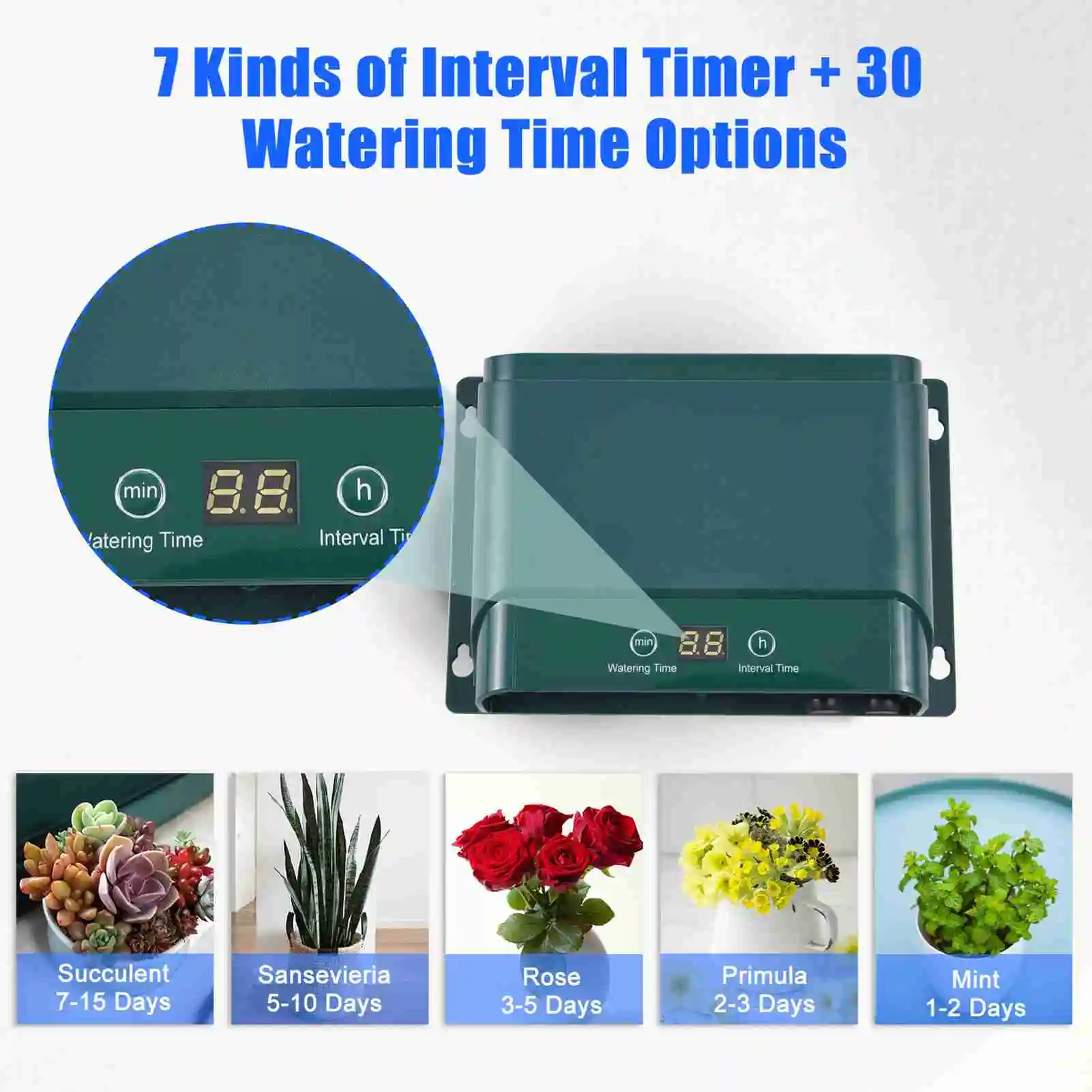Solar Drip Irrigation System Kit Automatic Watering System with 30Working Modes and 7 Timing Modes Solar Powered Drip Irrigation
