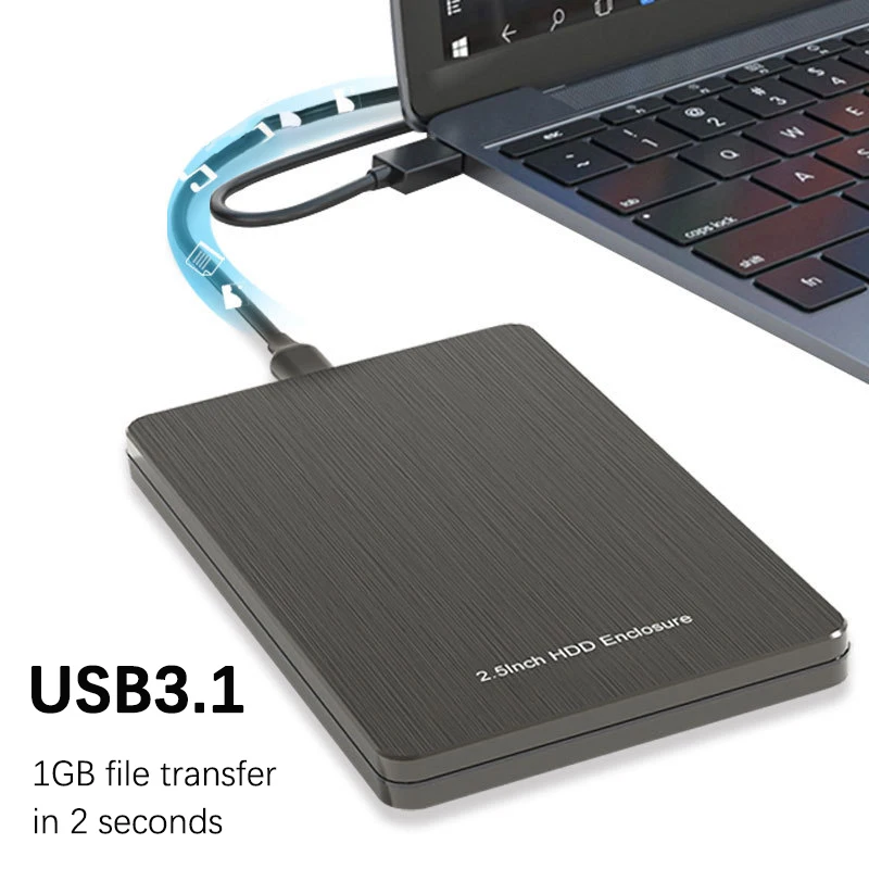 UTHAI U3S2522 New USB 3.1/3.0 High-Speed 7mm Mobile SATA Hard Drive Box with 2.5-Inch Aluminum Alloy Shell Hard Drive Box