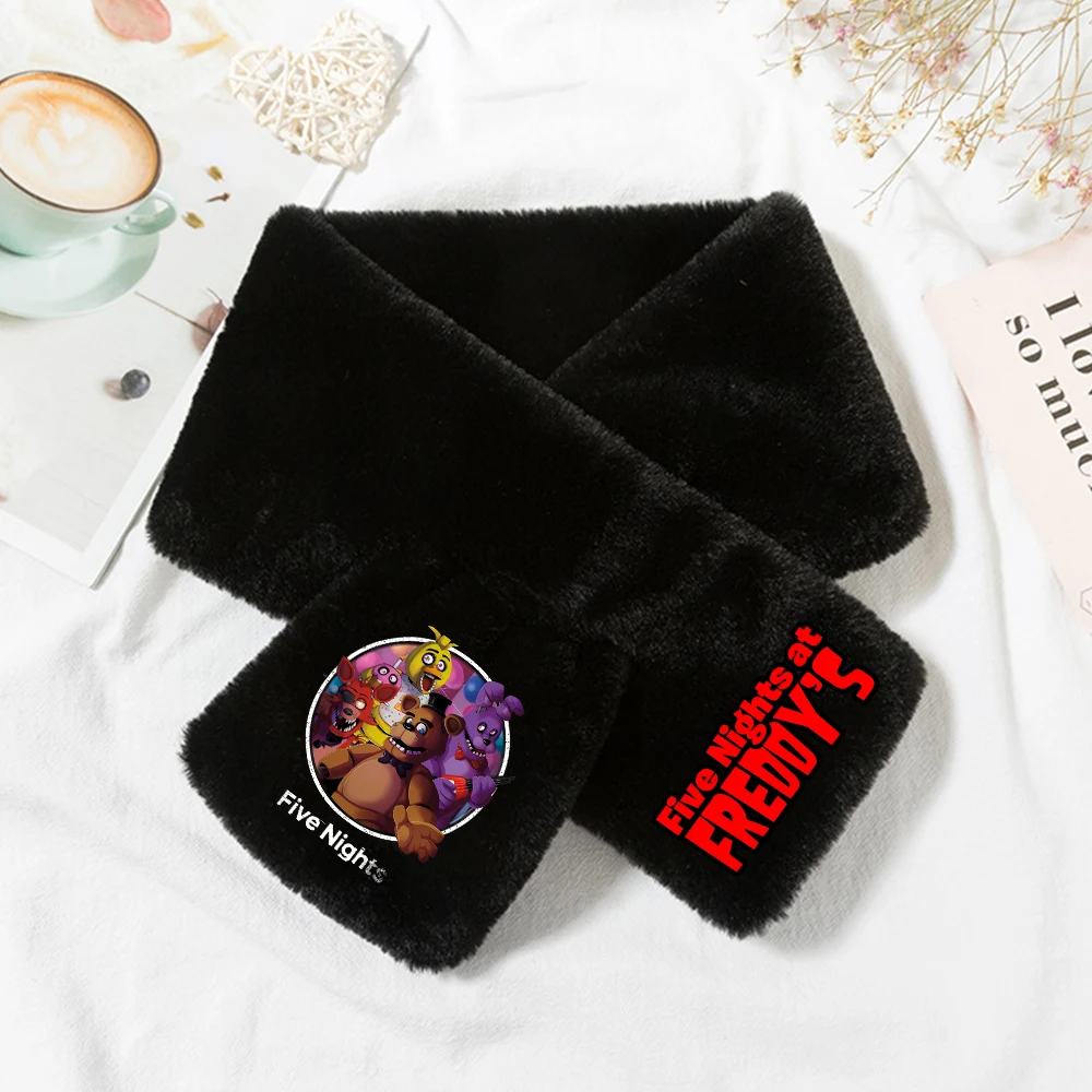 

Fnaf Faux Rabbit Fur Scarf for Children Five Nights At Freddy´s Winter Warm Neckerchief Solid Color Neck Muffler Thick Scarves