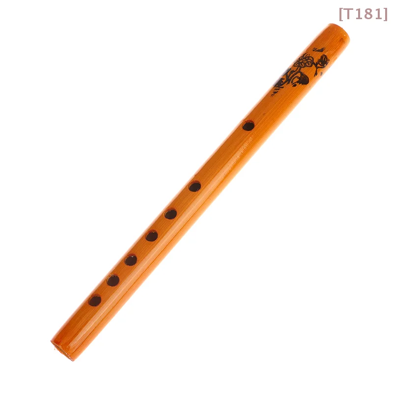 [E]1Pc Chinese Traditional 6 Holes Bamboo Flute Vertical  Clarinet Student Musical Instrument Wooden Color Flute For Beginner