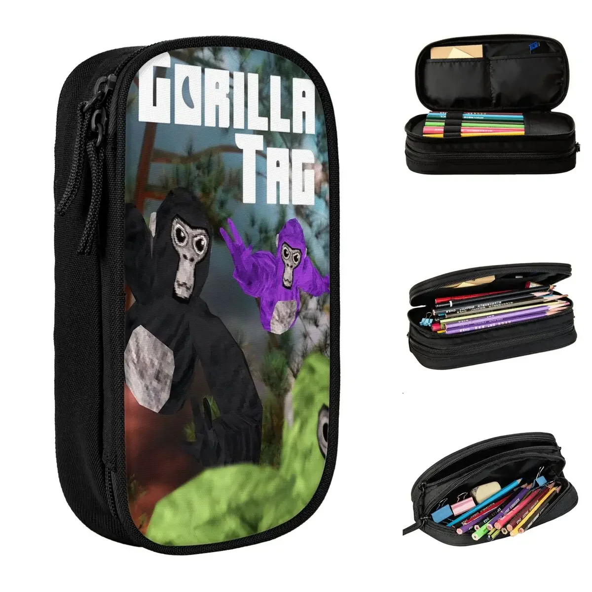 

Fashion Gorilla Tag Game Cartoon Pencil Case Pencil Pouch Pen Box for Girls Boys Big Capacity Bag Students School Stationery
