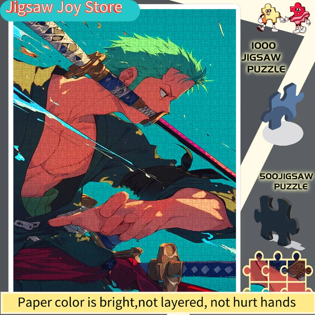 

Zoro Wields His Sword And Gallops in The Sea, The Perfect Choice for Frameless Enthusiasts. Paper Puzzles - Educational Puzzle