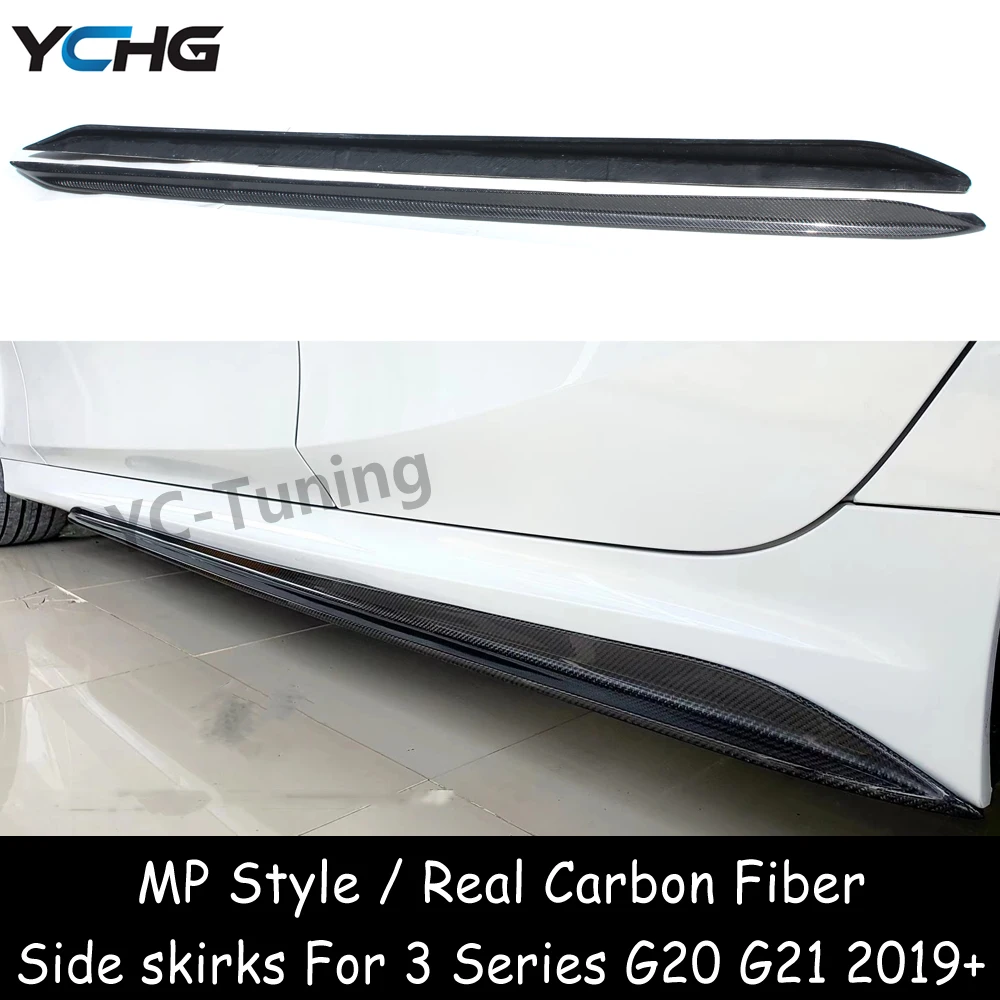 G20 MP Style Carbon Fiber Side Skirt for BMW 3 Series G20 G21 Side Skirt Bumper Extensions M Sport 320i 330i 340i M340i M34d