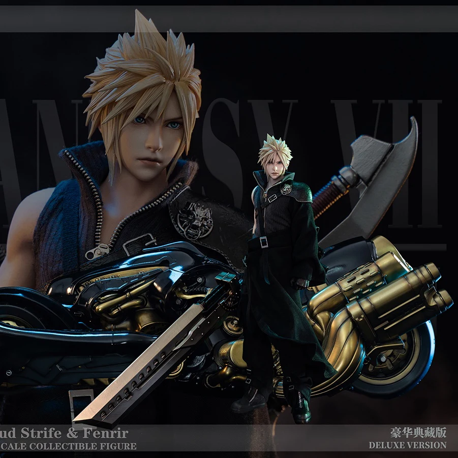 Cloud Strife e Fenrir Action Figure, Brinquedos AC Game, Original