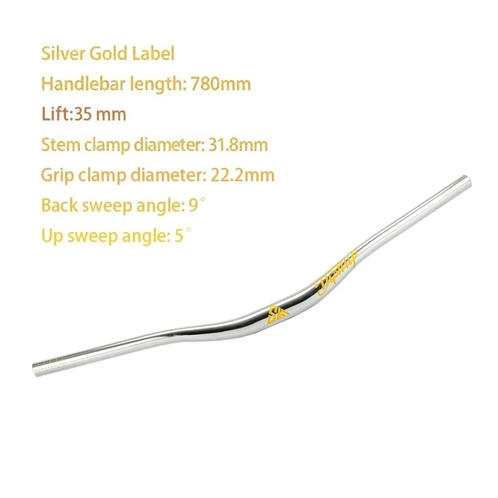 SEMYT 780/800mm Mountainbike-Lenker, 31,8/35mm Durchmesser, Aluminiumlegierung Lenker für Downhill-Biking und Offroad-Strecken