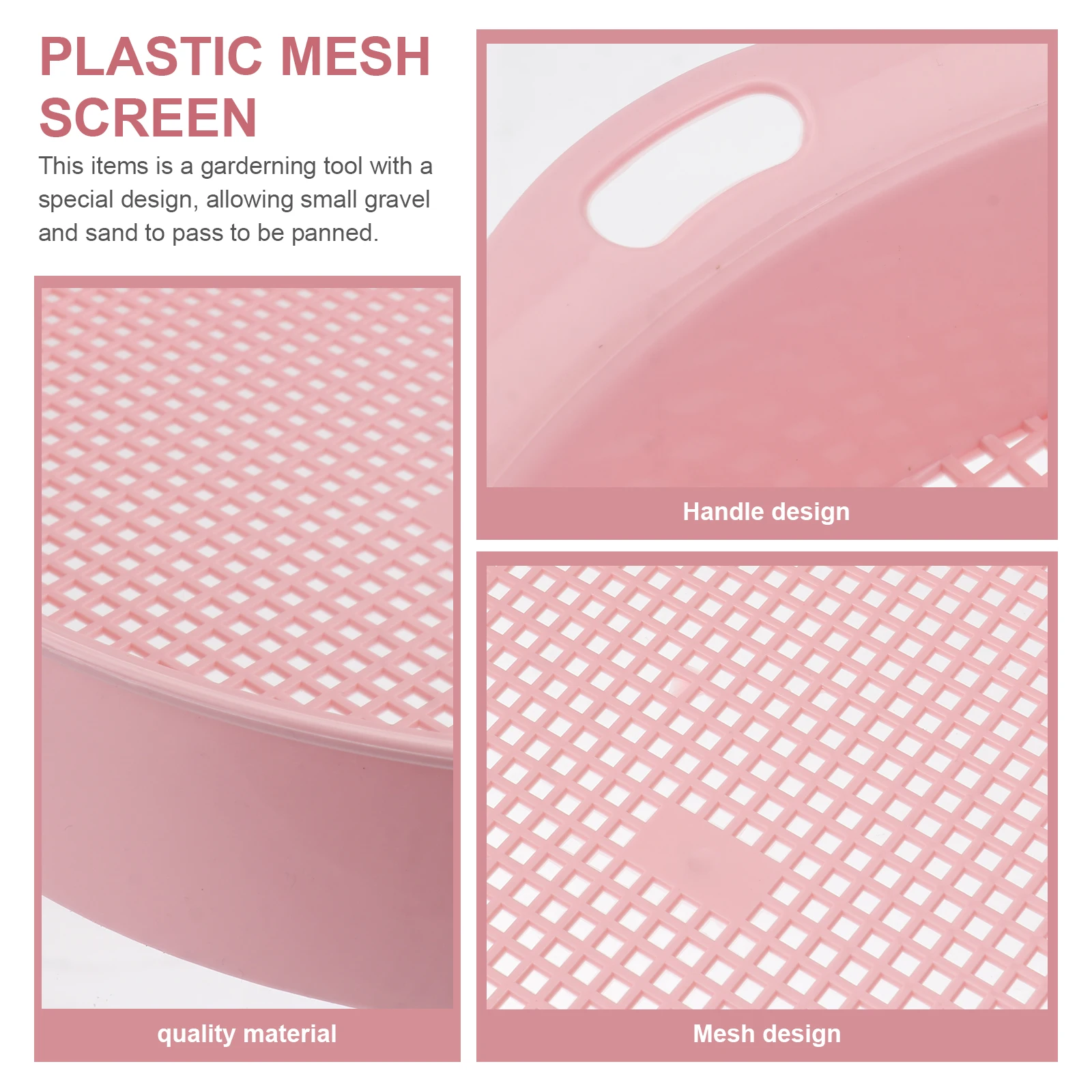 

Plastic Garden Sieve Green With Handle Soil Stone Mesh Riddle For Compost Balcony Mini Garden Tool Lightweight Durable