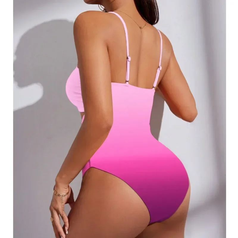 Лето 2023, сексуальные цельные купальники, закрытые женские купальники с эффектом пуш-ап, одежда для купания, купальные костюмы для тела, пляжная одежда, купальщица в бассейне