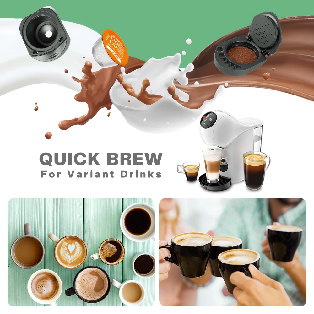 Adaptateur de café réutilisable pour Dolce Gusto PICCOLO XS/Genio S, accessoires pour machine à café expresso, dosette de recharge, porte-capsule