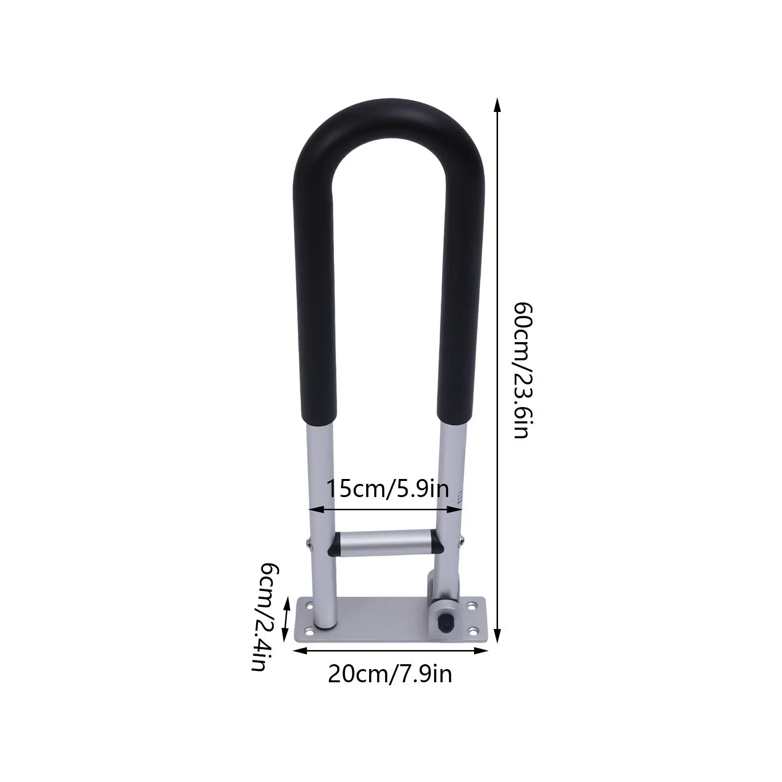 قضبان إمساك للمعاقين قابلة للطي، درابزين للمرحاض، دعم الحمام، حاجز أمان #3