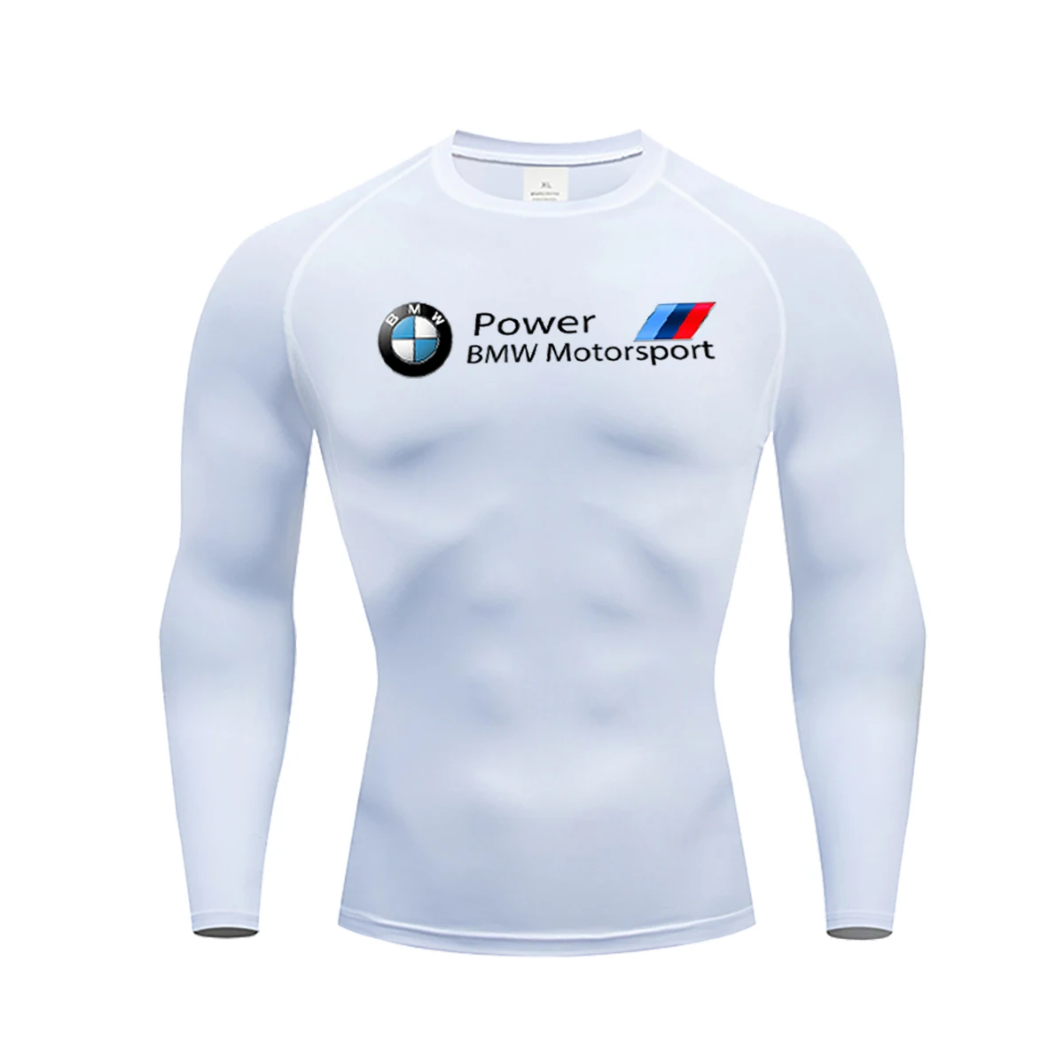 Heren Workout Compressie Y2K BMW Logo Gym T-shirt met lange mouwen Ademend Hardlopen Sneldrogend Sportbeschermd trainingspak buiten