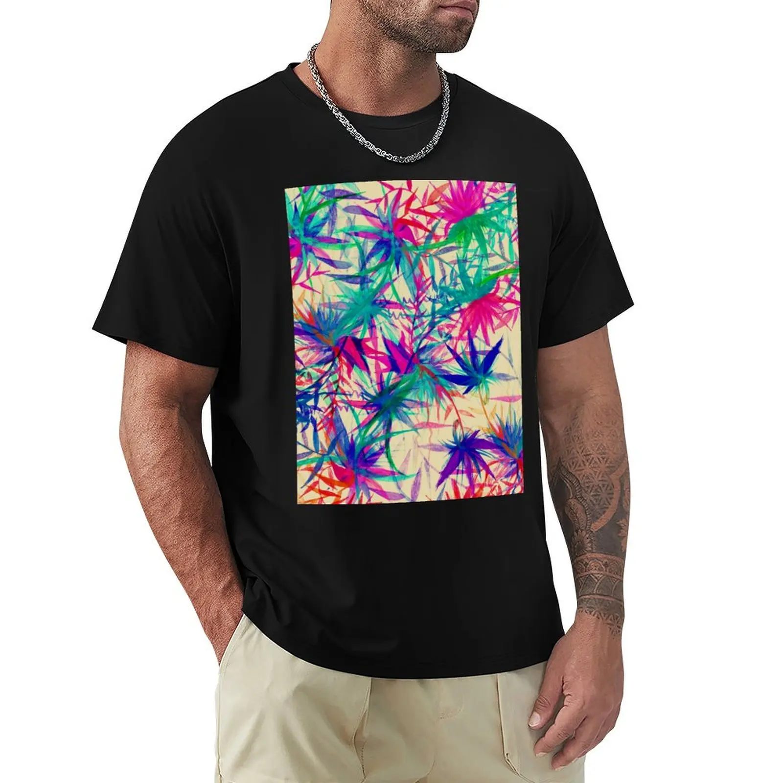 

Tropical Jungle - a watercolor painting T-Shirt custom shirt quick drying fruit of the loom mens t shirts