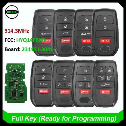 DIYKEY 231451-3041,HYQ14FBX for Toyota Crown Grand Highlander Prius RAV4 Sequoia Sienna Tundra Venza BZ4X Smart Remote Key Fob