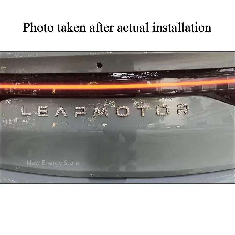 For Leapmotor B10 B01 C01 C10 C11 C16 T03 Car body Rear Letter Logo Personalized Diamond Glitter Sticker Decoration Accessories