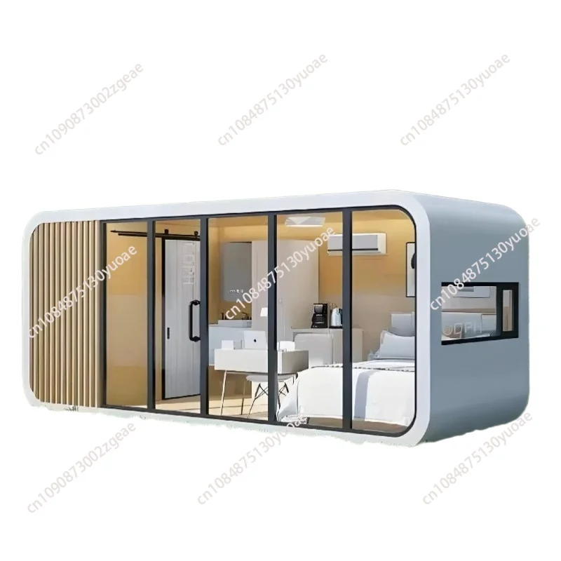 

Дешевый модульный садовый портативный собранный сборный капсульный домик Bungalow Bar Office Pod с террасом