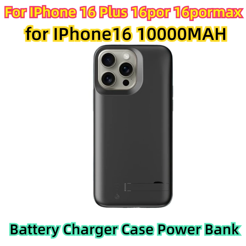 For IPhone 16 Plus 15 Pro Max 14 13 SE 2020 6 6S 7 8 Plus 11 12 Mini Battery Charger Case Power Bank for IPhone16 10000MAH