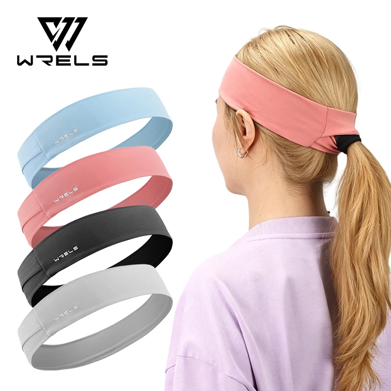 WRELS Yoga Hairband Lightweight Sports Workout Running Elastic Volleyball Tennis Fitness Cycling Sweat Absorbing Unisex Headband