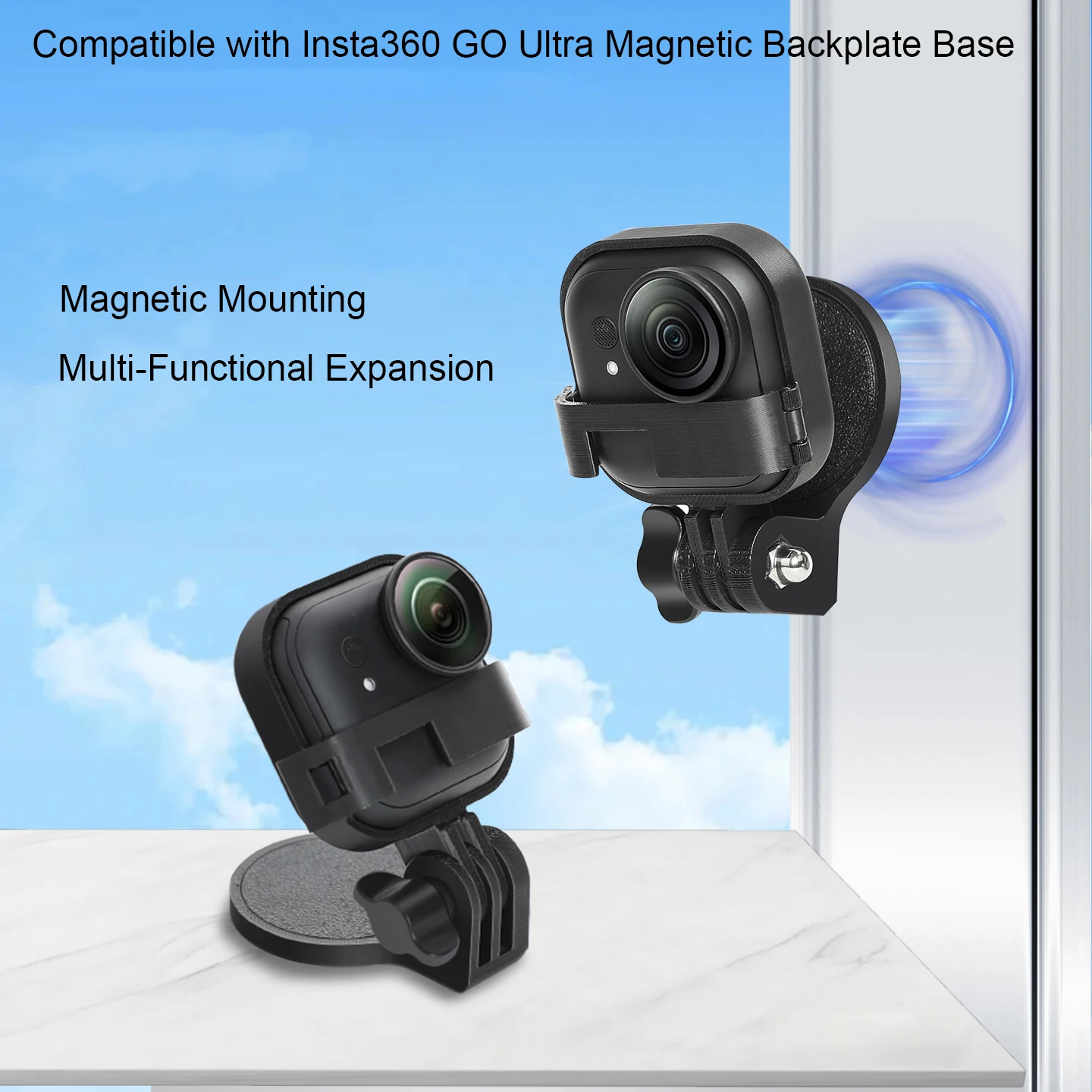 

Magnetic Backplate Base For Insta360 Go Ultra Magnetic Backplate Stand Bracket Camera Accessories