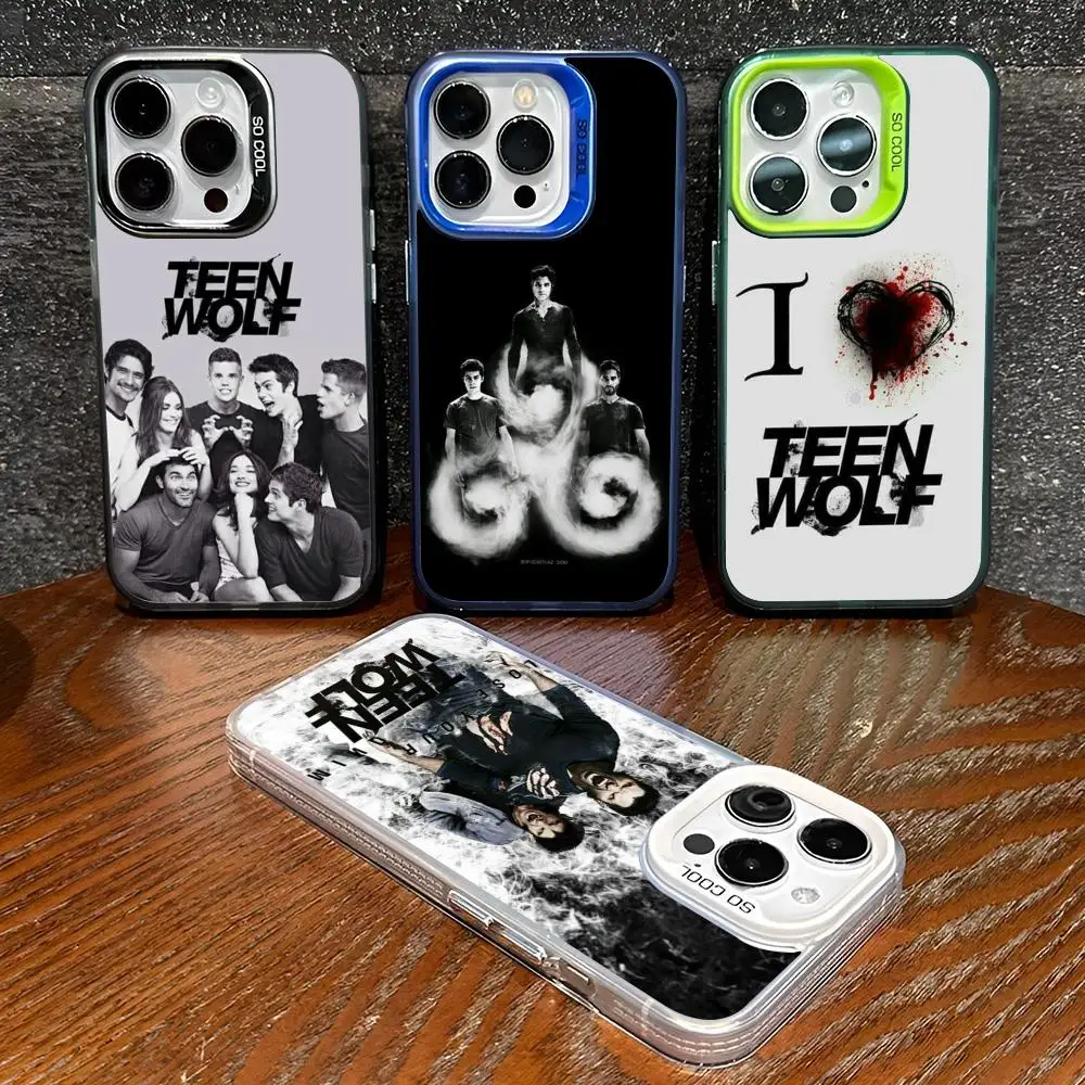 Teen Wolf Handyhülle für iPhone 17 Air 16 15 14 13 11 12 Pro Max Xr X Xs 8 7 Plus Farbige Silberne Abdeckung