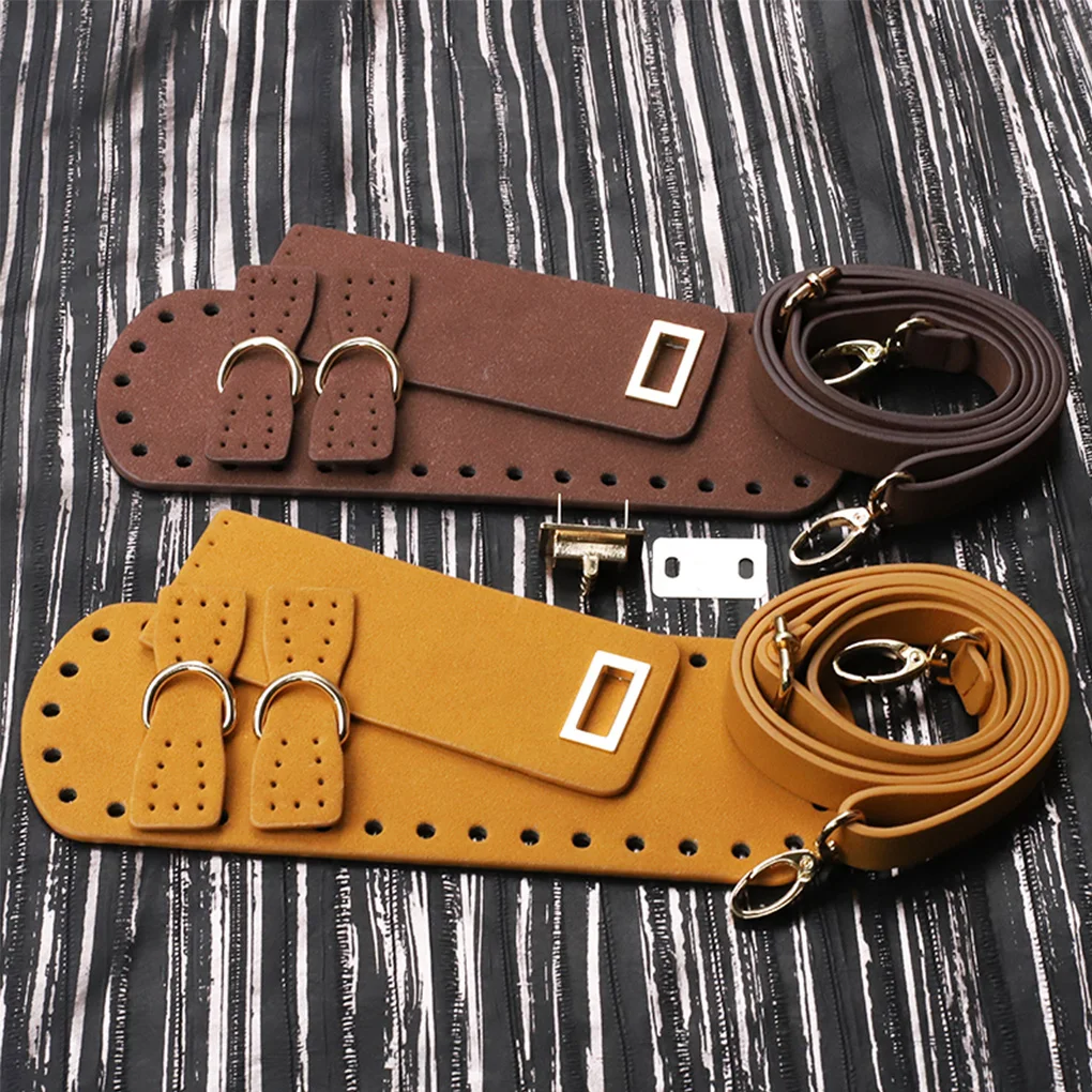 7 Pieces Handmade Purse Making Kit DIY Crochet Bag Supplies Set with Hardware Hand Crafting Replacement Accessories