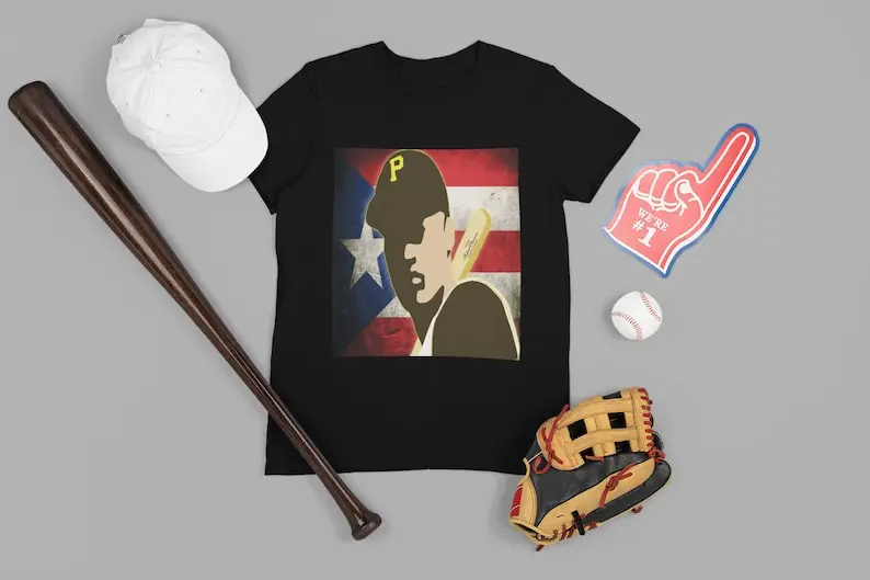 Puerto Rican Baseball Clemente Flag Shirt