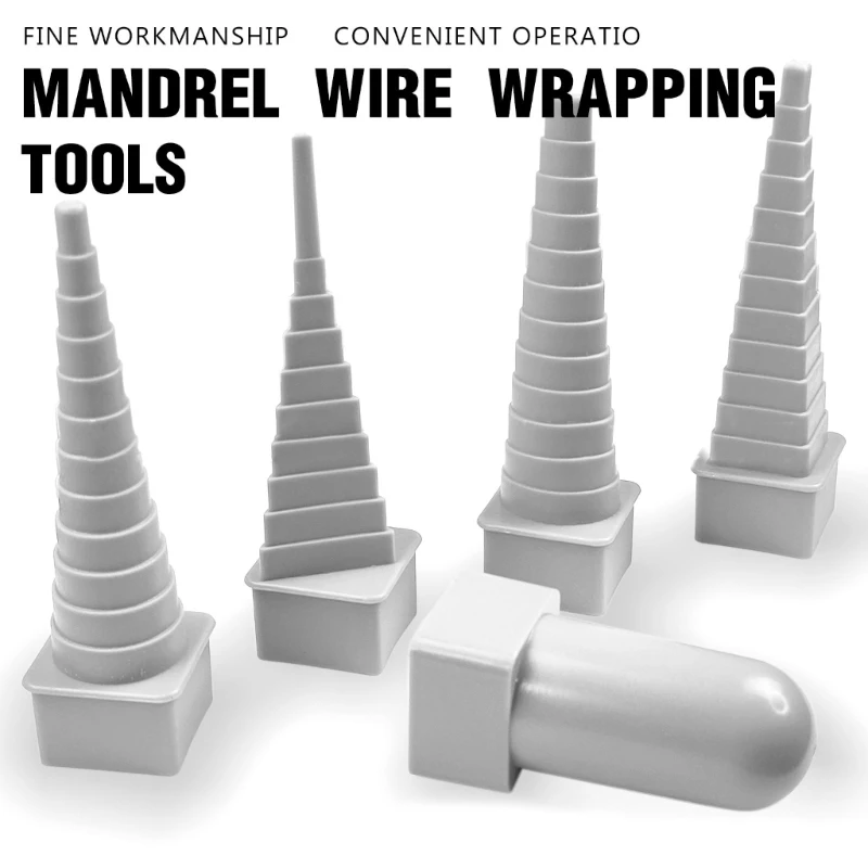 4 ชิ้นชุด Tower Winding Rod Hand เครื่องประดับ Mandrel Shaping สร้อยข้อมือ Sizer เครื่องมือ NM