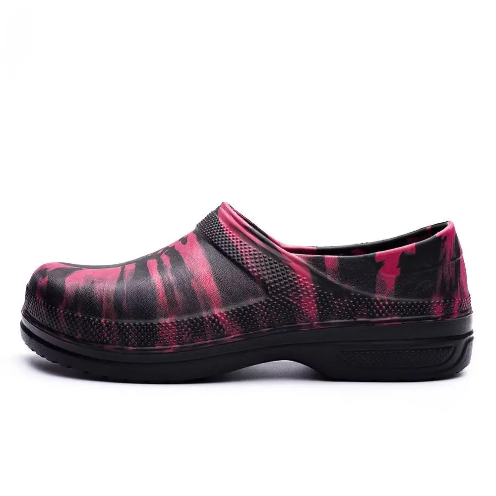 

Men's Low Top Big Size Flat Sole Kitten Work Shoes Unisex Thick Sole Non Slip Waterproof Oil-Resistant Light Slip On Rain Shoes