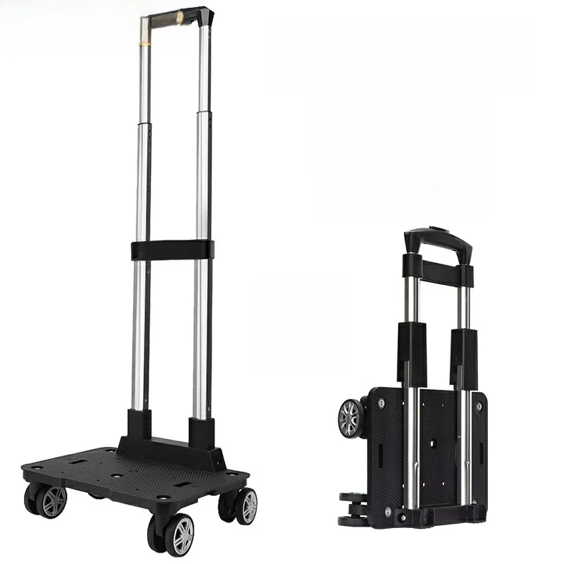 

Портативная складная тележка из алюминиевого сплава с легкой выдвижной ручкой для овощей и хозяйственных товаров