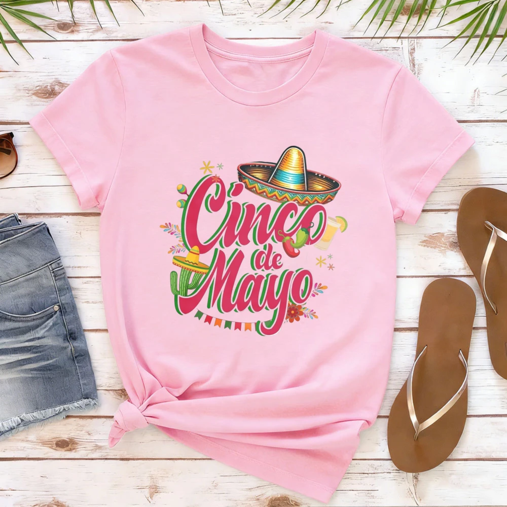 Cinco De Mayo T Shirt Mexican Hat Sombrero Cinco De Mayo Tops Margarita Party Tees Cinco De Mayo Gifts Festival 2026
