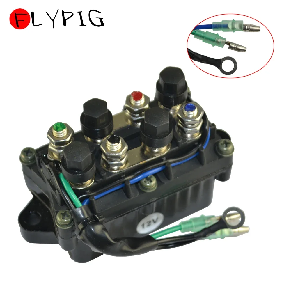 

FLYPIG Trim Relay Boat Motor Power 3 Pin 12V Waterproof For Yamaha 30-90HP Outboard Engine 6H181950000 6H1-81950-01 6H1819500100