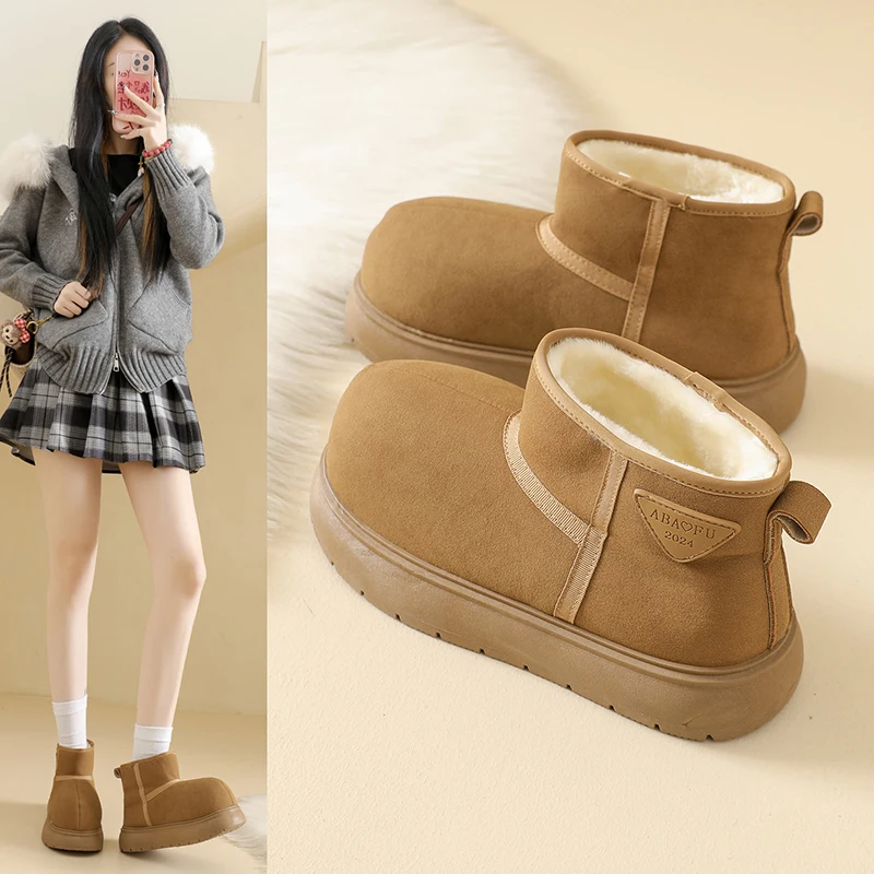 

Зимние сапоги Big Head, теплые женские ботинки на флисовой подкладке, RD001