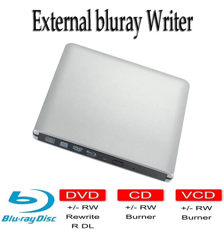 Portable Blu Ray Burner  USB 3.0 DVD Players External Blu Ray Writer  Dvd Drive  Usb Blu Ray Player
