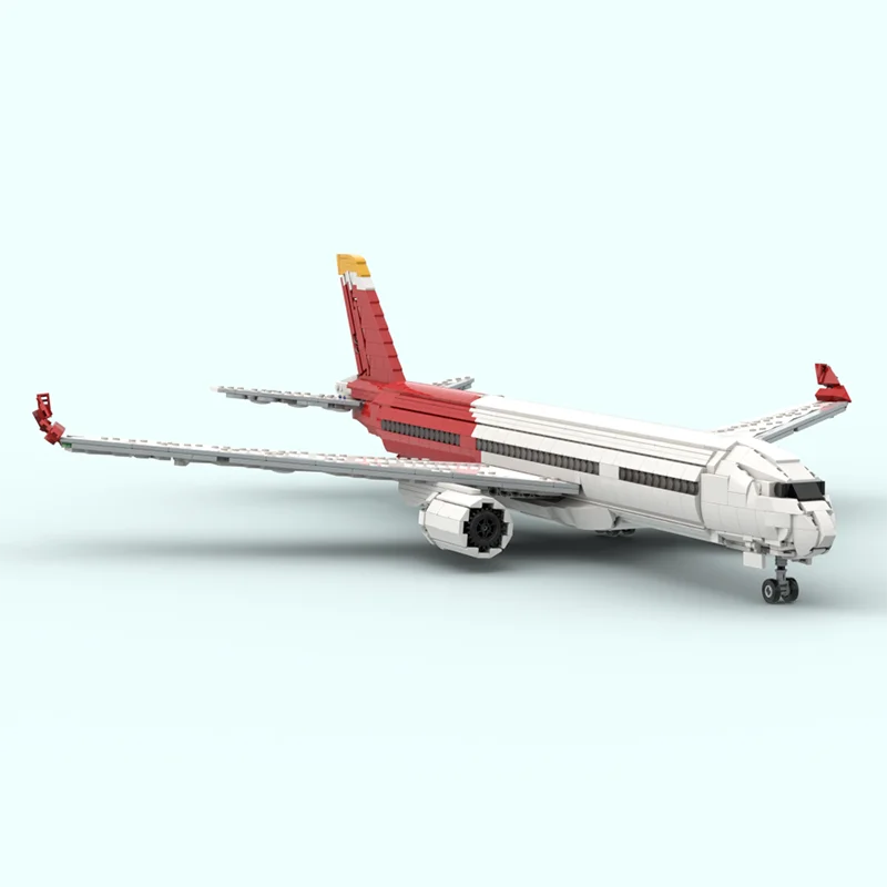 New 2018Pcs Moc Airbus A350-900 Airplane Model Building Blocks Technology Diy Assembly Bricks Toy Holiday Gift Building Blocks