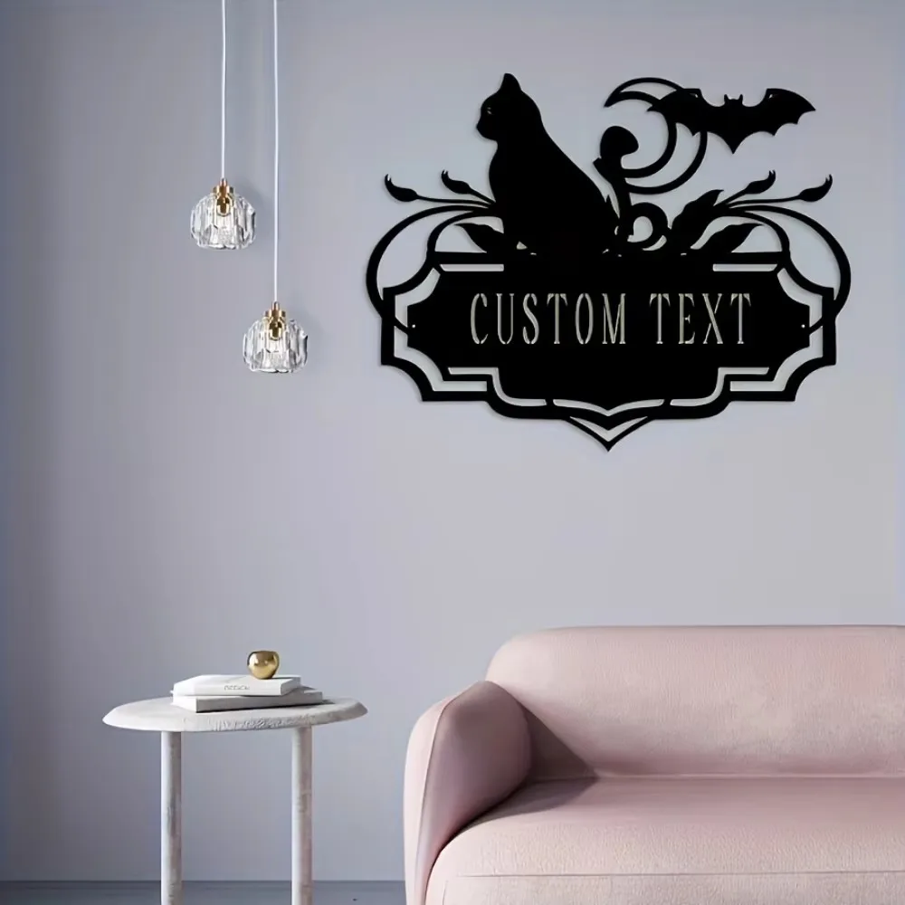 Spooky Distinctive Custom Halloween Metal Address Sign with Personalized House Number Ideal for Home Office Decor
