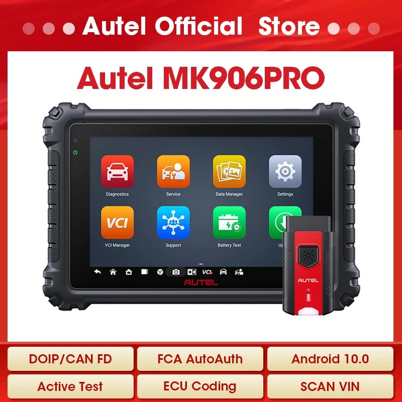 

Autel MK906PRO Car Diagnostic Tool Bi-Directional Scanner CAN FD DOIP Support Upgraded MK906BT MS906BT ECU Coding