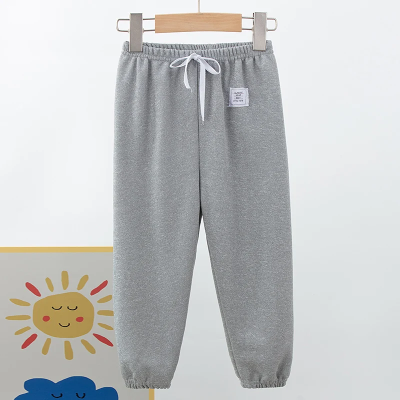 Pantalones de chándal de moda para niños y niñas, pantalones casuales de Joker, pantalones cómodos de cintura elástica, otoño