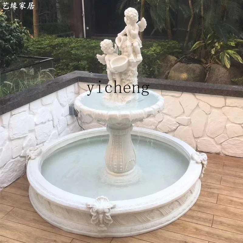 TQH large garden landscaping fountain sculpture decorative courtyard balcony fish pond garden flowing water lucky ornament