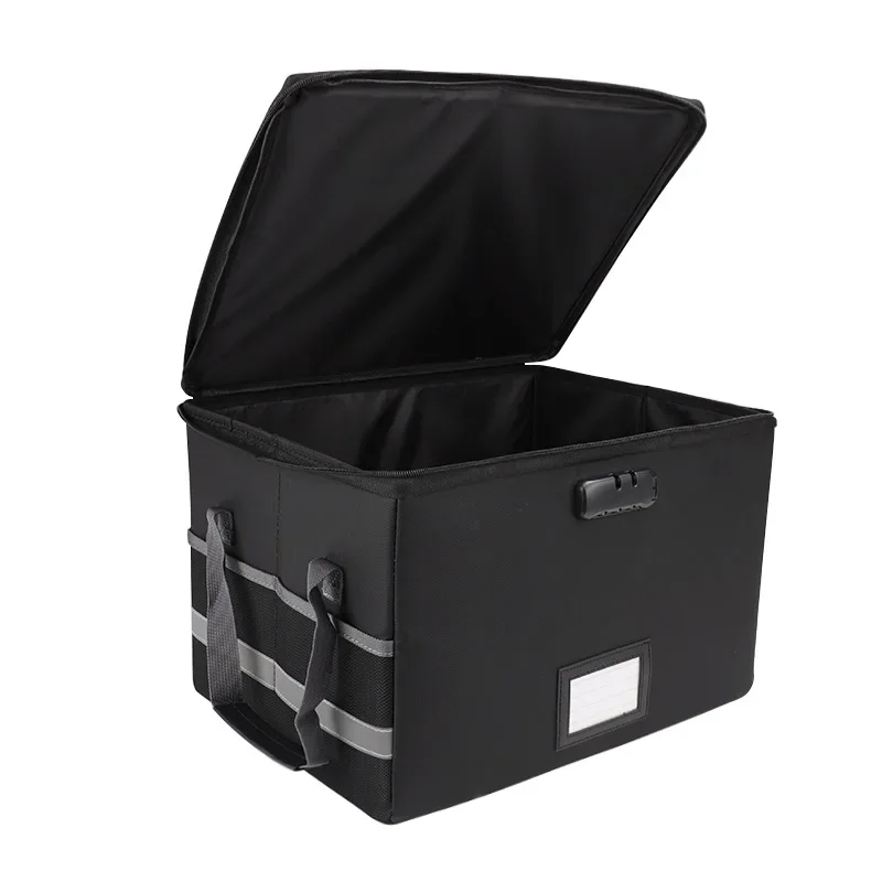 Fireproof Storage Box Identification Important Document Box Organized with Lid Thickened with Lock Folding Large Capacity